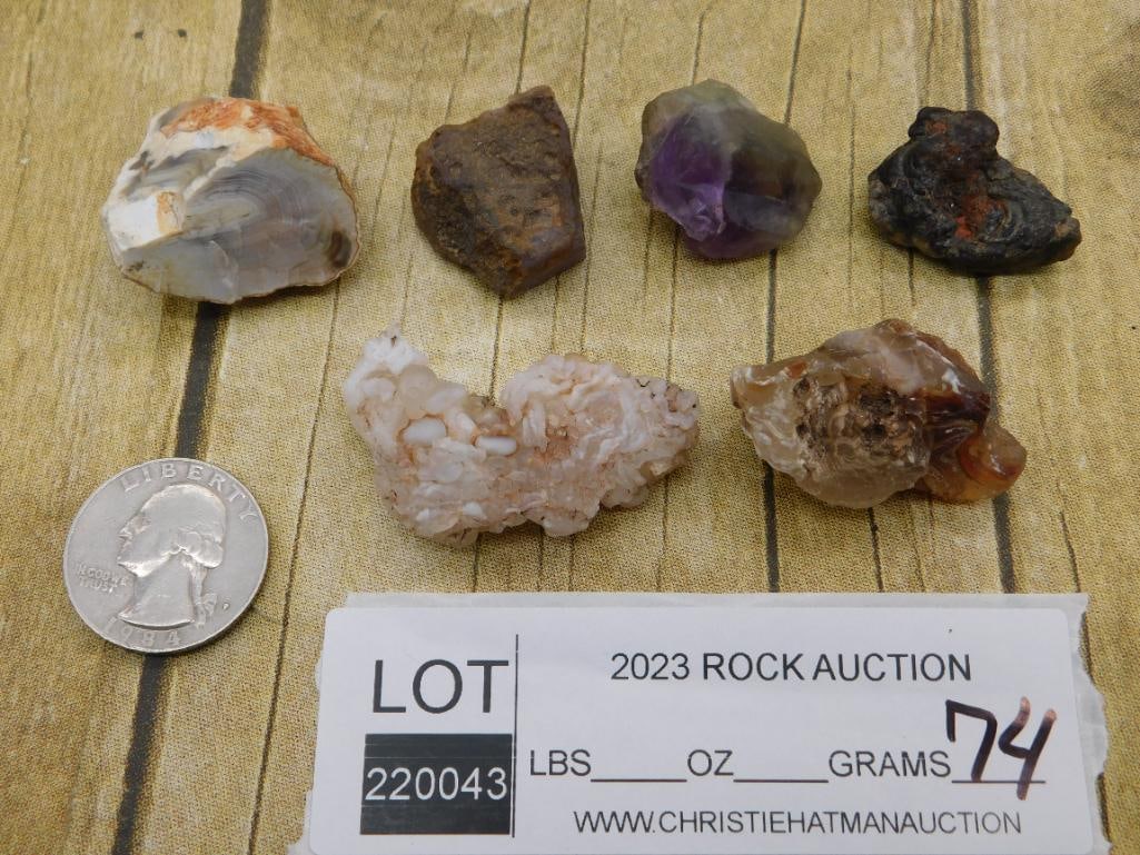 MIXED ROUGH LOT ROCK STONE LAPIDARY SPECIMEN: MIXED ROUGH LOT ROCK STONE LAPIDARY SPECIMEN - Authentic estate find offered in our online auction. Perfect for collectors, resellers, and enthusiasts of vintage, antiques, minerals, rocks, crystals, 
