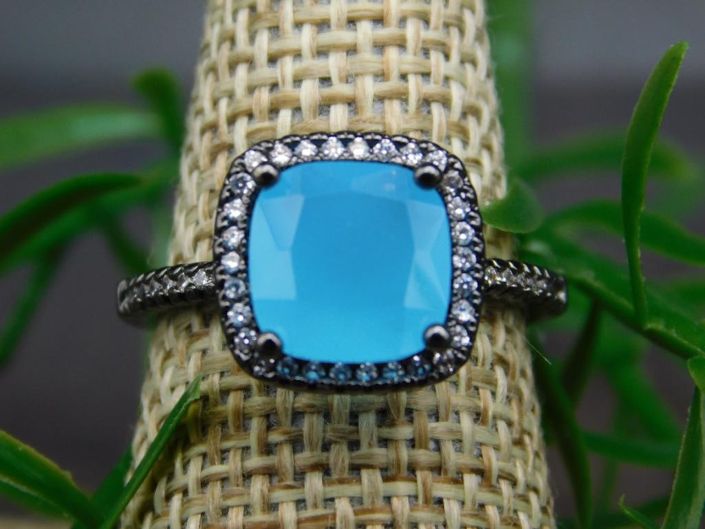 GENUINE STONE RING SIZE 7 - 4