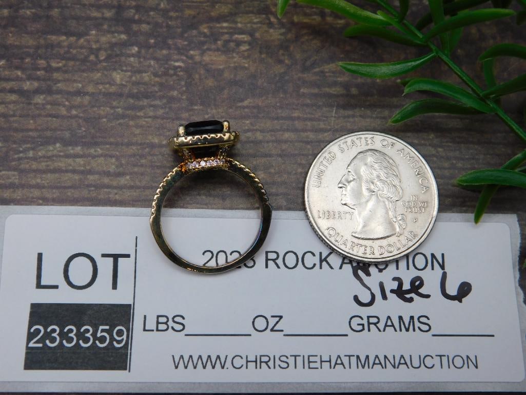 GENUINE STONE RING SIZE 6 - 2