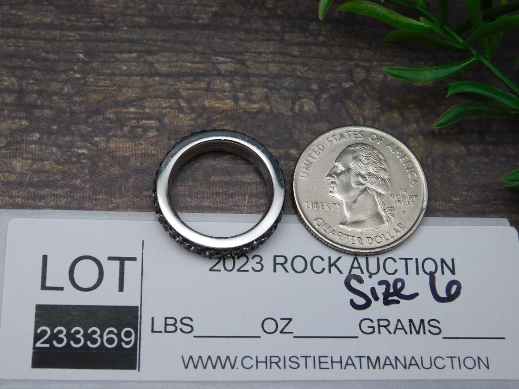 GENUINE STONE RING SIZE 6 - 5