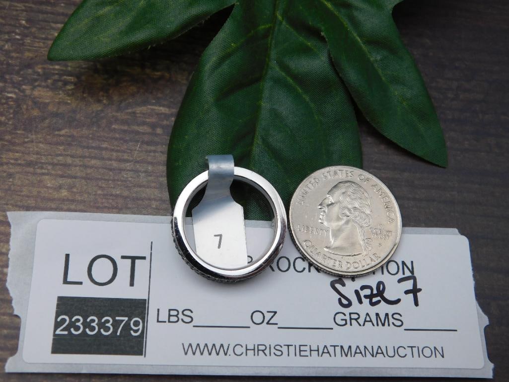 GENUINE STONE RING SIZE 7 - 5