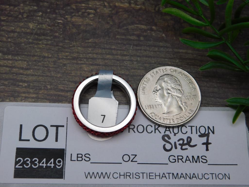 GENUINE STONE RING SIZE 7 - 5