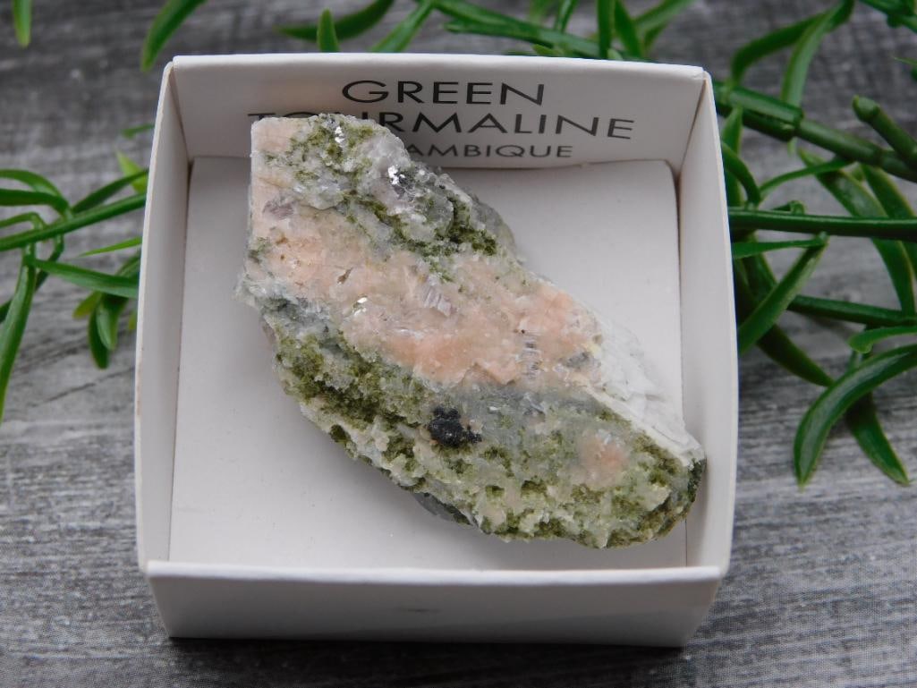 GREEN TOURMALINE ROCK STONE LAPIDARY SPECIMEN: GREEN TOURMALINE ROCK STONE LAPIDARY SPECIMEN - Part of our Discover Silver Lining, Crystals and Gems auction at HATMAN'S Auctions! Please see photos for measurements and condition. YES, we have in-ho