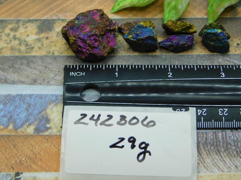 PEACOCK ORE ROCK STONE LAPIDARY SPECIMEN: PEACOCK ORE ROCK STONE LAPIDARY SPECIMEN - Authentic estate find offered in our online auction. Perfect for collectors, resellers, and enthusiasts of vintage, antiques, minerals, rocks, crystals, jewe