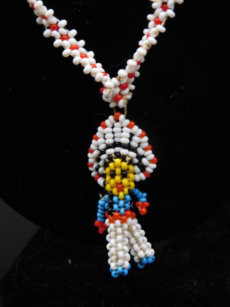 SEED BEAD NECKLACE ROCK STONE LAPIDARY SPECIMEN: SEED BEAD NECKLACE ROCK STONE LAPIDARY SPECIMEN - Authentic estate find offered in our online auction. Perfect for collectors, resellers, and enthusiasts of vintage, antiques, minerals, rocks, crystal