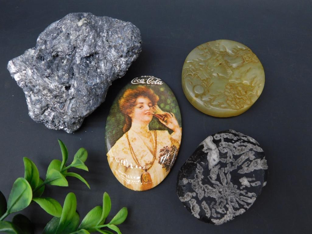 MIXED LOT ROCK STONE LAPIDARY SPECIMEN: MIXED LOT ROCK STONE LAPIDARY SPECIMEN - Authentic estate find offered in our online auction. Perfect for collectors, resellers, and enthusiasts of vintage, antiques, minerals, rocks, crystals,