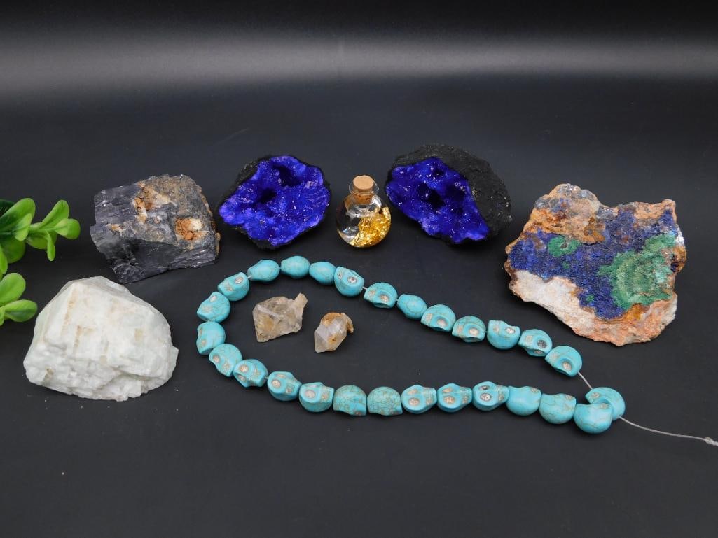 MIXED LOT ROCK STONE LAPIDARY SPECIMEN: MIXED LOT ROCK STONE LAPIDARY SPECIMEN - Authentic estate find offered in our online auction. Perfect for collectors, resellers, and enthusiasts of vintage, antiques, minerals, rocks, crystals, jewelr