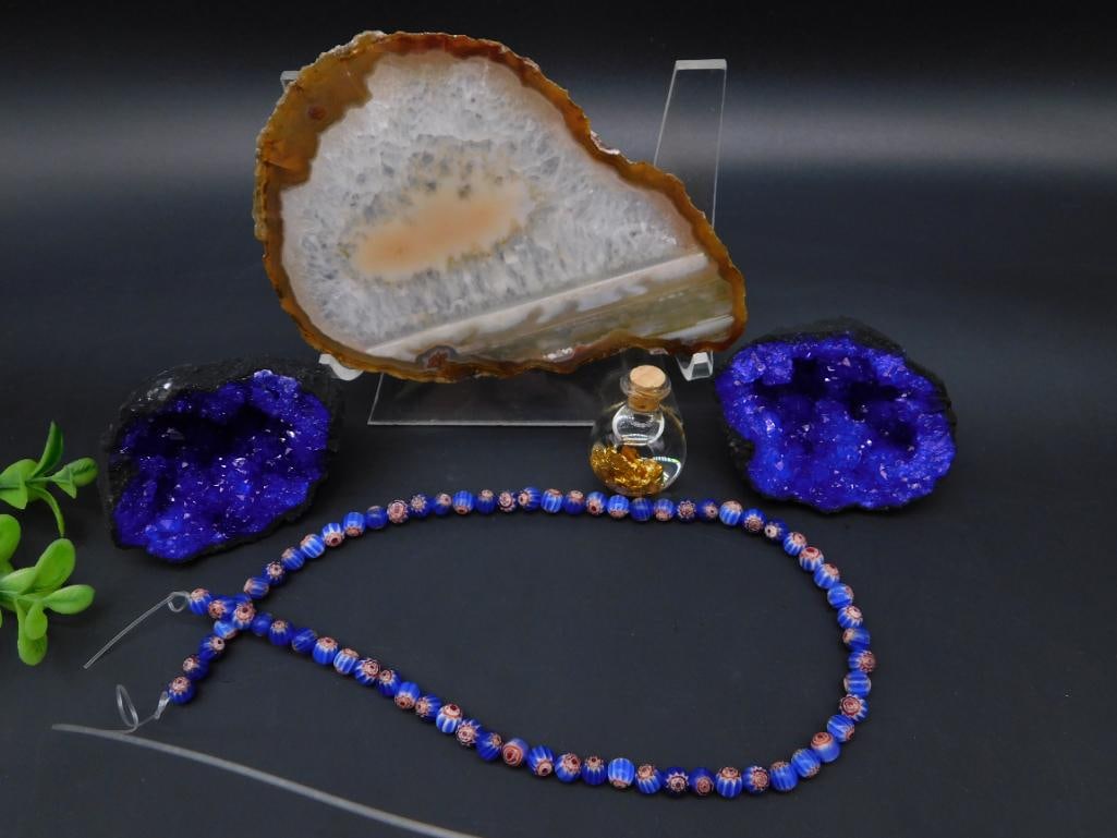 MIXED LOT ROCK STONE LAPIDARY SPECIMEN: MIXED LOT ROCK STONE LAPIDARY SPECIMEN - Authentic estate find offered in our online auction. Perfect for collectors, resellers, and enthusiasts of vintage, antiques, minerals, rocks, crystals, jewelr