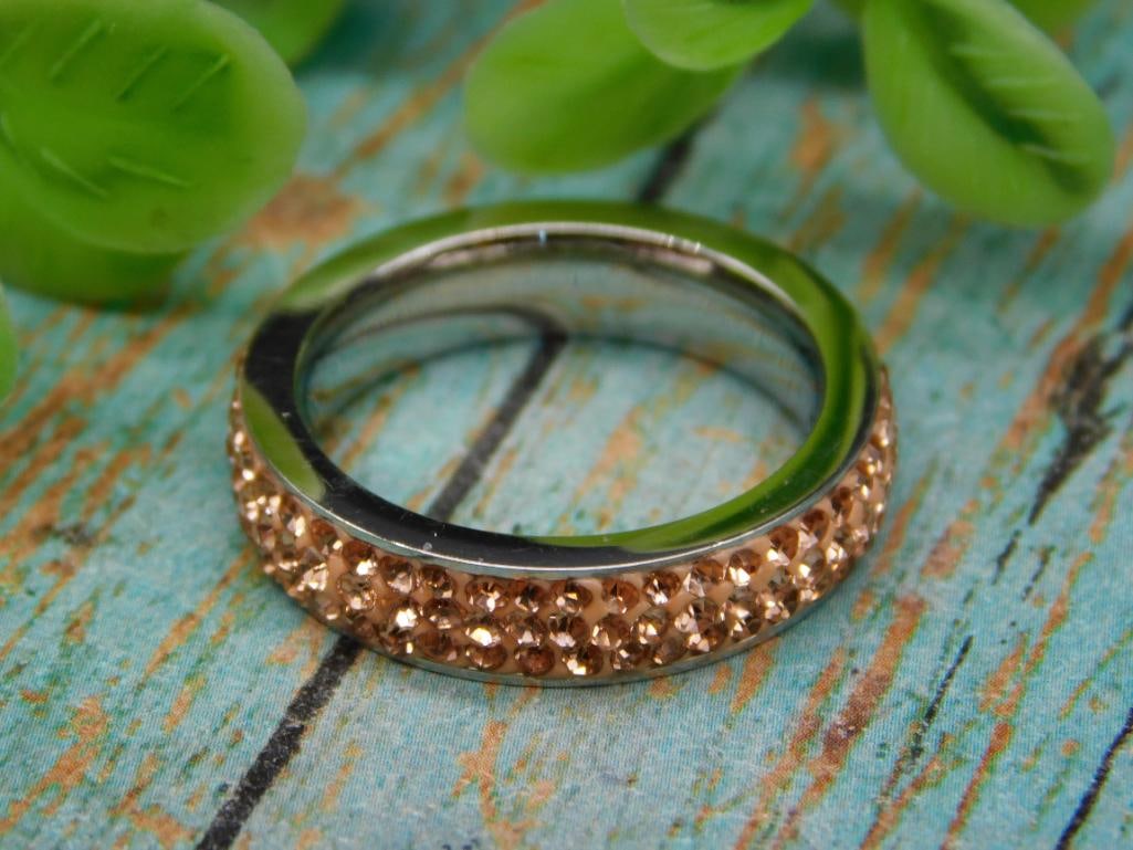 FASHION RING PEACH: FASHION RING PEACH ROCK STONE LAPIDARY SPECIMEN