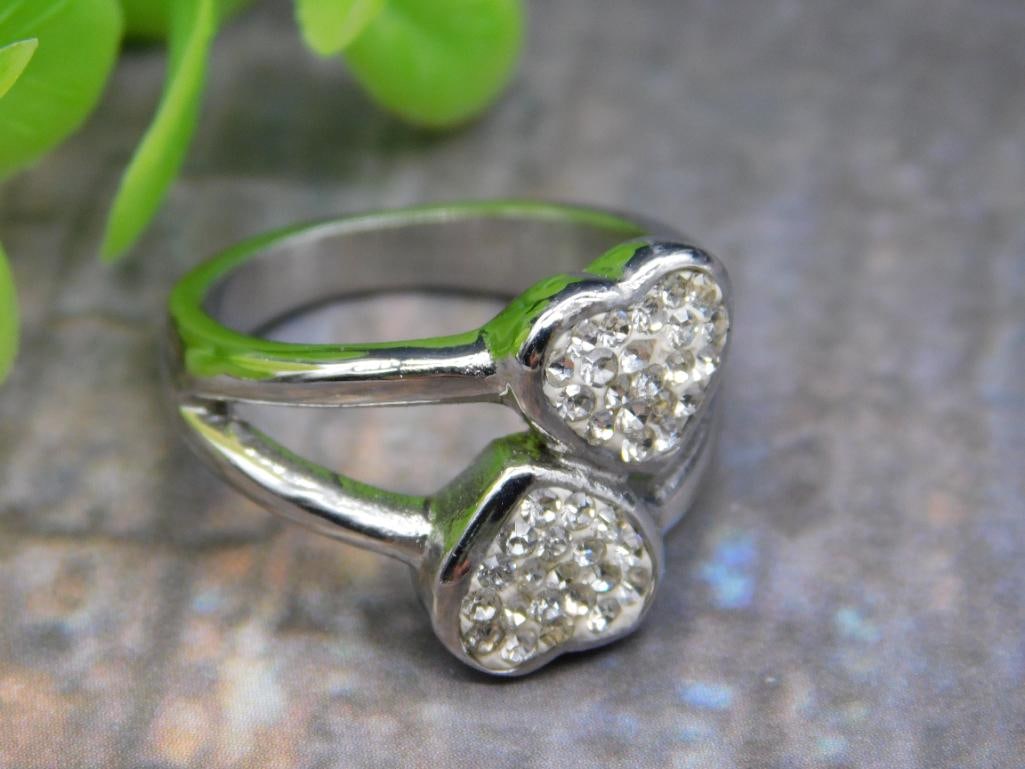 HEART RING: HEART RING - Part of our Discover Mystic Finds, Crystals and Gems auction at HATMAN'S Auctions! Please see photos for measurements and condition. YES, we have in-house shipping! We have MANY REPEAT