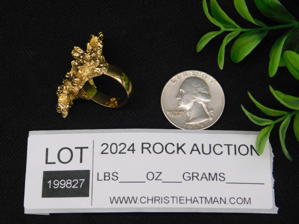 GOLD TONE RING - 3