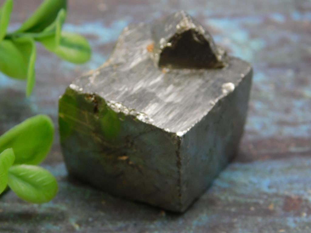 NATURAL FORMATION SPANISH PYRITE CUBE ROCK STONE LAPIDARY SPECIMEN (1 of 2)