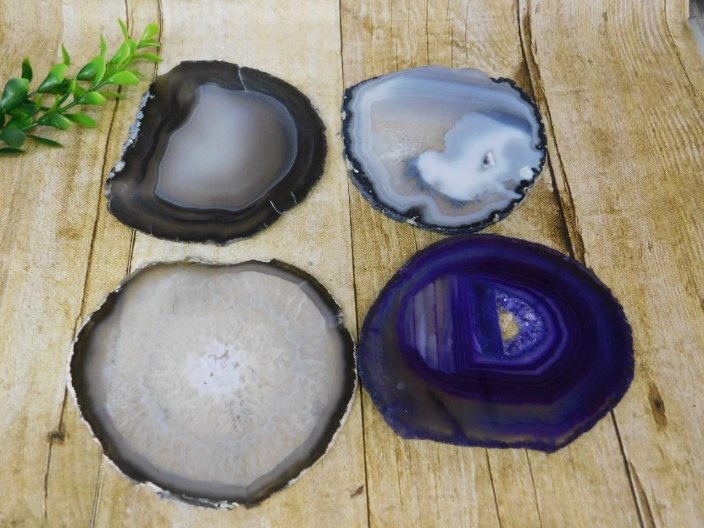 AGATE SLICES ROCK STONE LAPIDARY SPECIMEN (1 of 2)