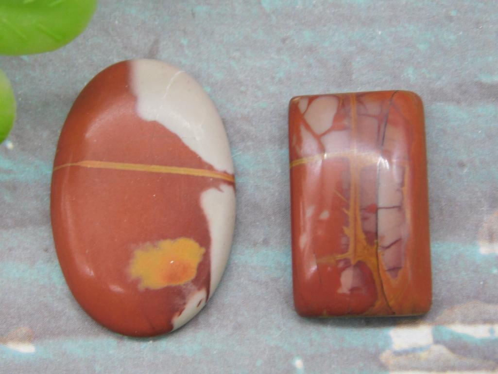 NOREENA JASPER CABOCHONS ROCK STONE LAPIDARY SPECIMEN: WELCOME TO HATMAN AUCTIONS! SPECIAL NOTICE: Please see photos for measurements and descriptions. ***Yes, we have in house shipping with MANY REPEAT CUSTOMERS because of our streamlined service.