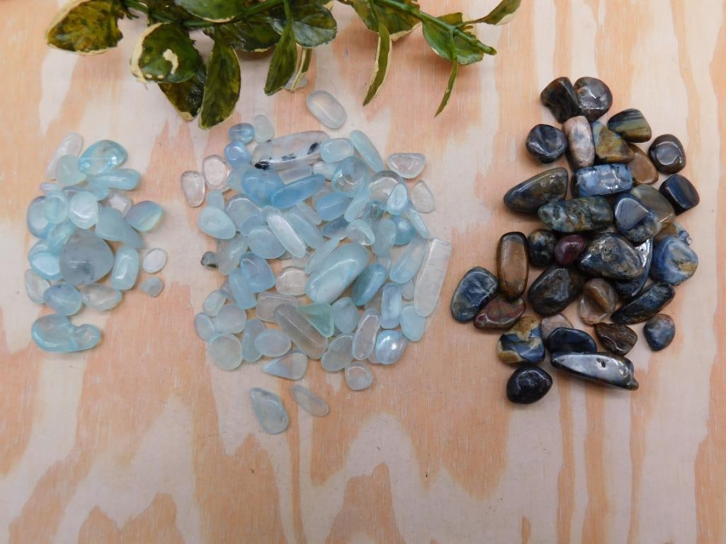 AQUAMARINE PIETERSITE AND BLUE TOPAZ ROCK STONE LAPIDARY SPECIMEN: WELCOME TO HATMAN AUCTIONS! SPECIAL NOTICE: Please see photos for measurements and descriptions. ***Yes, we have in house shipping with MANY REPEAT CUSTOMERS because of our streamlined service.