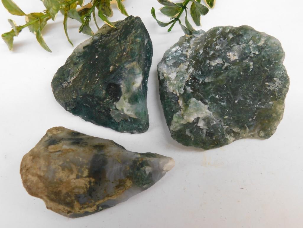 MOSS PLUME AGATE ROCK STONE LAPIDARY SPECIMEN: WELCOME TO HATMAN AUCTIONS! SPECIAL NOTICE: Please see photos for measurements and descriptions. ***Yes, we have in house shipping with MANY REPEAT CUSTOMERS because of our streamlined service. ****We