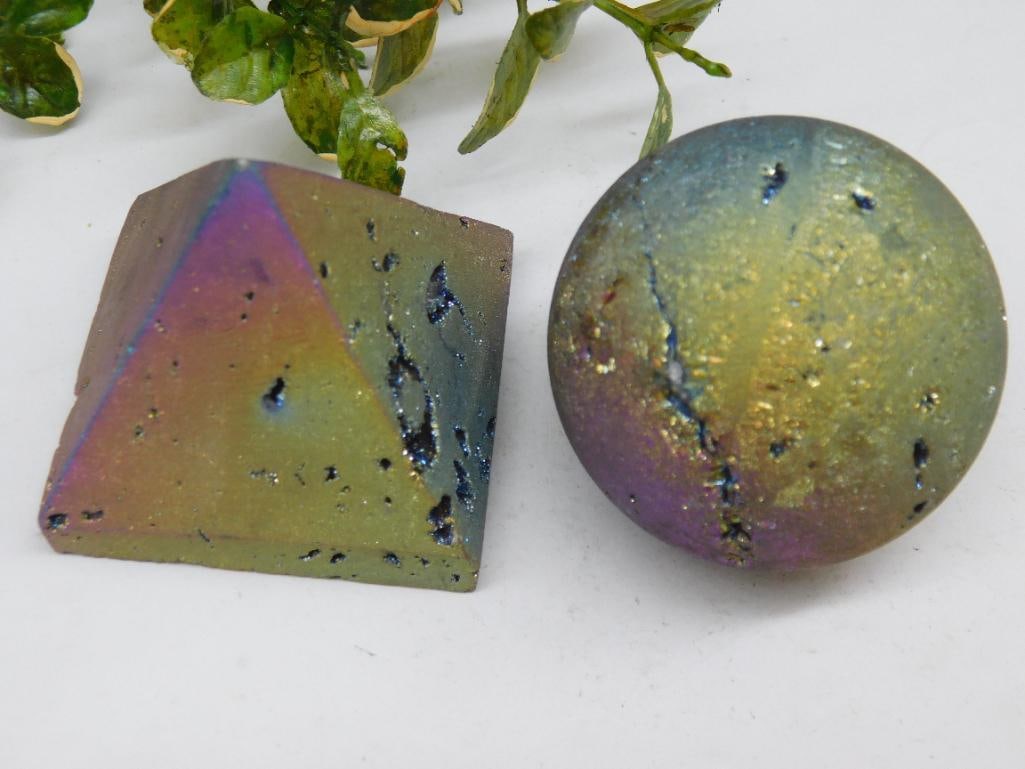 DRUZY TITANIUM ROCK STONE LAPIDARY SPECIMEN: WELCOME TO HATMAN AUCTIONS! SPECIAL NOTICE: Please see photos for measurements and descriptions. ***Yes, we have in house shipping with MANY REPEAT CUSTOMERS because of our streamlined service. ****We