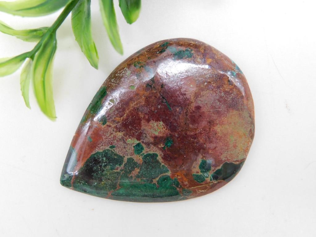 CHRYSOCOLLA CABOCHON ROCK STONE LAPIDARY SPECIMEN (1 of 2)