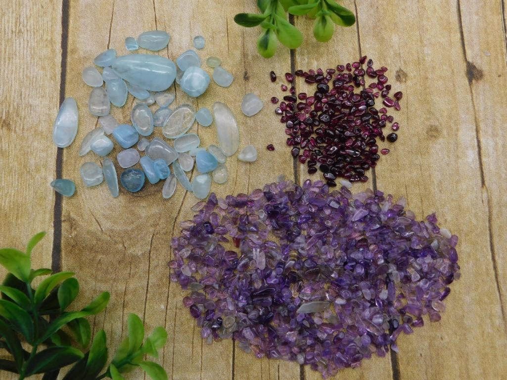 AQUAMARINE GARNET AND AMETHYST ROCK STONE LAPIDARY SPECIMEN: WELCOME TO HATMAN AUCTIONS! SPECIAL NOTICE: Please see photos for measurements and descriptions. ***Yes, we have in house shipping with MANY REPEAT CUSTOMERS because of our streamlined service.
