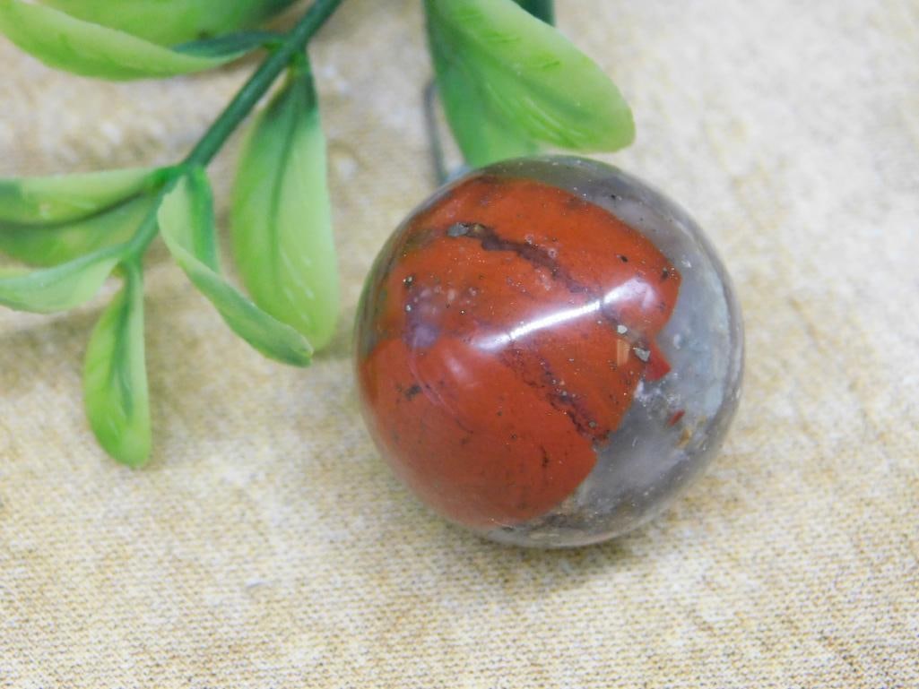 BLOODSTONE SPHERE ROCK STONE LAPIDARY SPECIMEN (1 of 2)