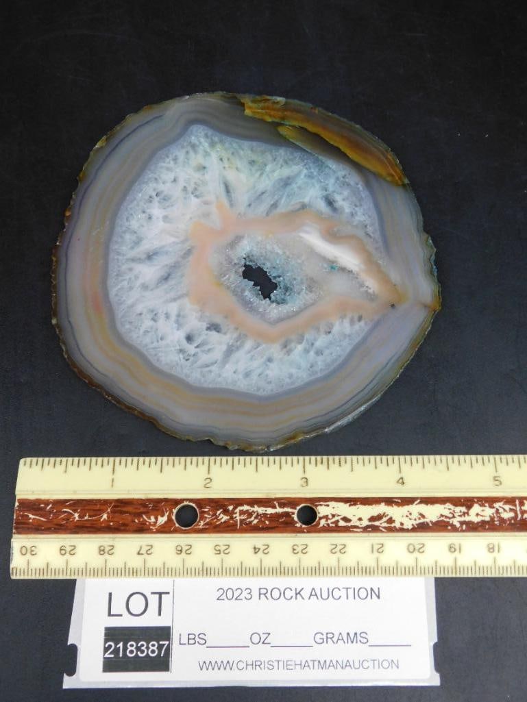 AGATE SLICE ROCK STONE LAPIDARY SPECIMEN - 2