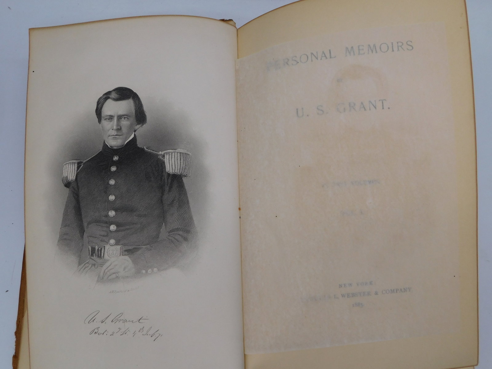 Vintage Antique Personal Memoirs U.S. Grant First Edition Hardcover Book 1885 (1 of 5)