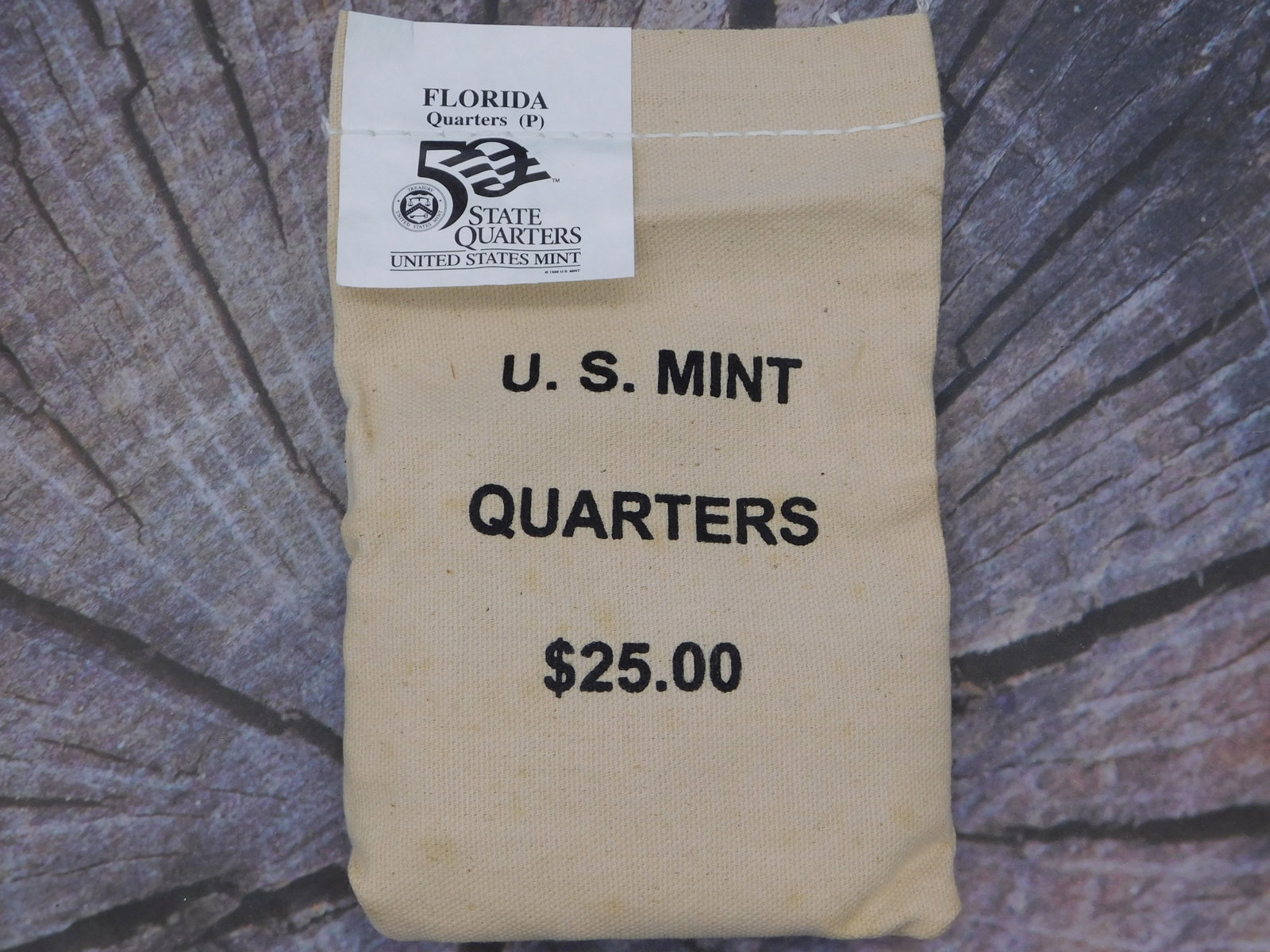 Official U.S. Mint Florida State Quarters P Mint Canvas Bag Collectible (1 of 2)