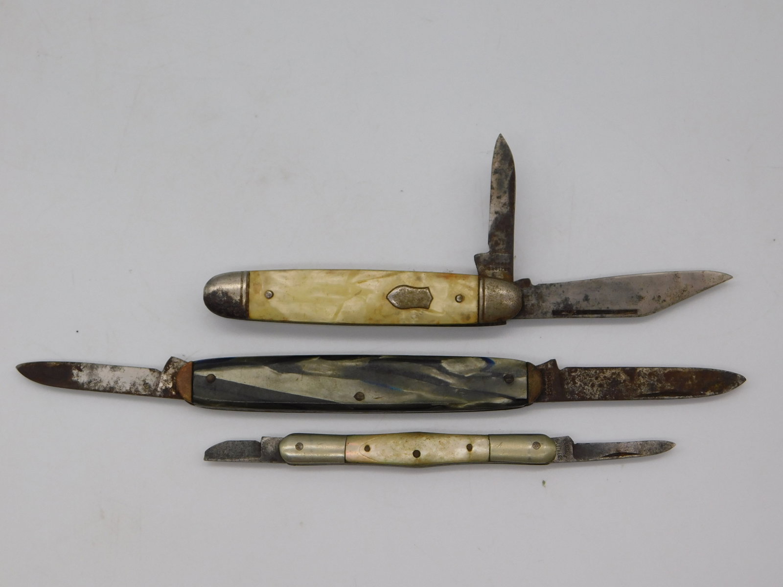 Vintage Antique Sheffield Pocket Knife Collection Three Blade Bone Horn Handle Rees Sons (1 of 20)