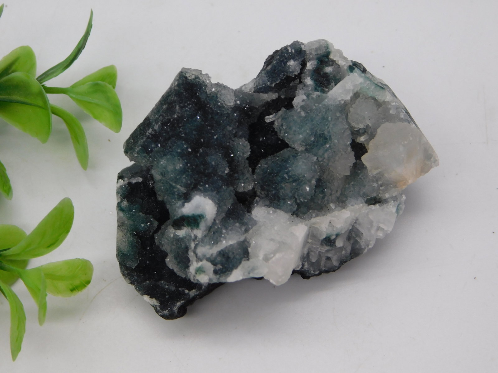 Tourmaline Quartz Specimen Green Black Crystal Display Rock Stone Lapidary Specimen (1 of 1)