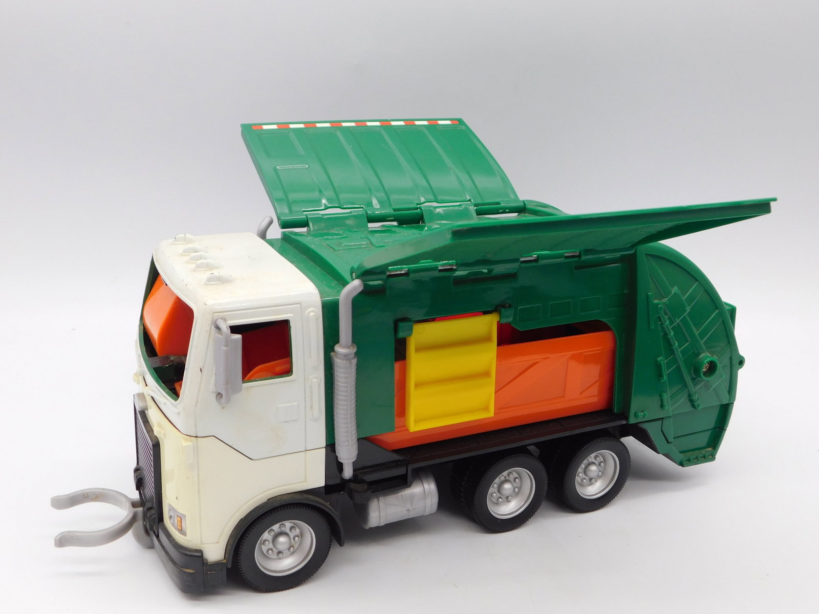 Toy Garbage Truck Compactor White Cab Green Body Collectible Diecast (1 of 2)