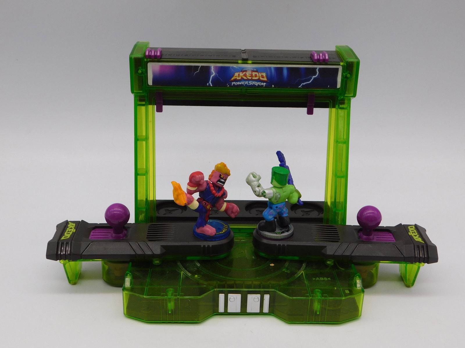 Vintage Akedo Power Storm Motorized Arcade Game Toy Set Collectible (1 of 3)