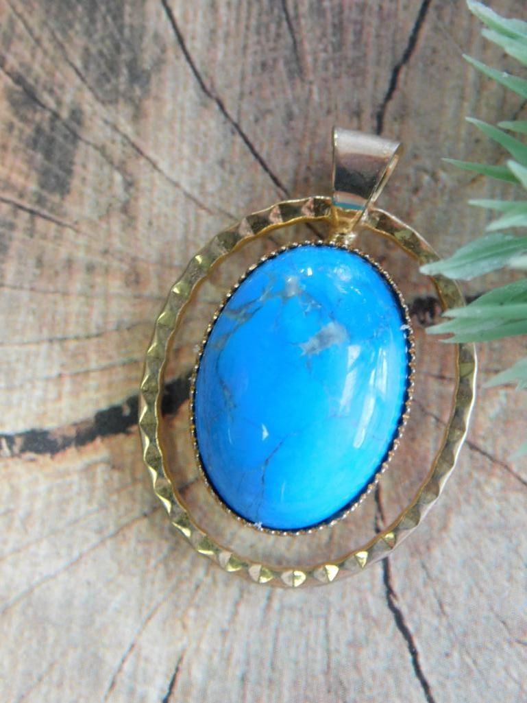 TURQUOISE PENDANT ROCK STONE LAPIDARY SPECIMEN (1 of 2)