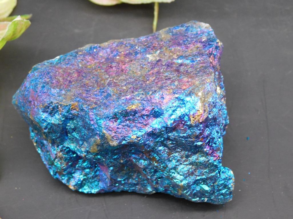 Chalcopyrite Mineral Sample With Iridescent Surface - 2