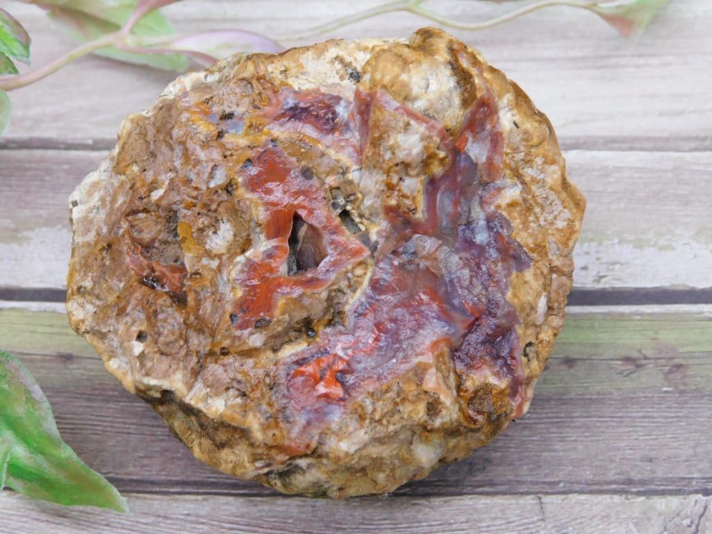 Rough Rock Specimen With Red and Tan Features: Rough Rock Specimen With Red and Tan Features