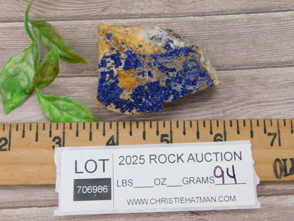 Azurite Rough Stone Sample 94 Grams - 2