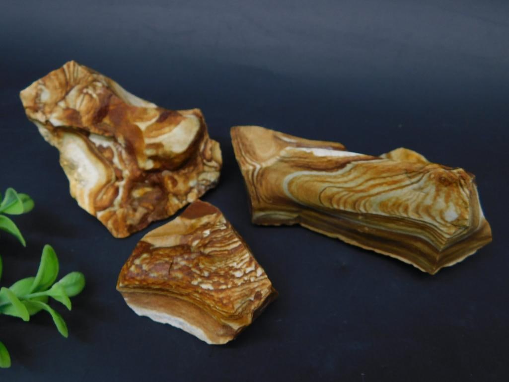 Set of Polished Jasper Rock Specimens (1 of 3)