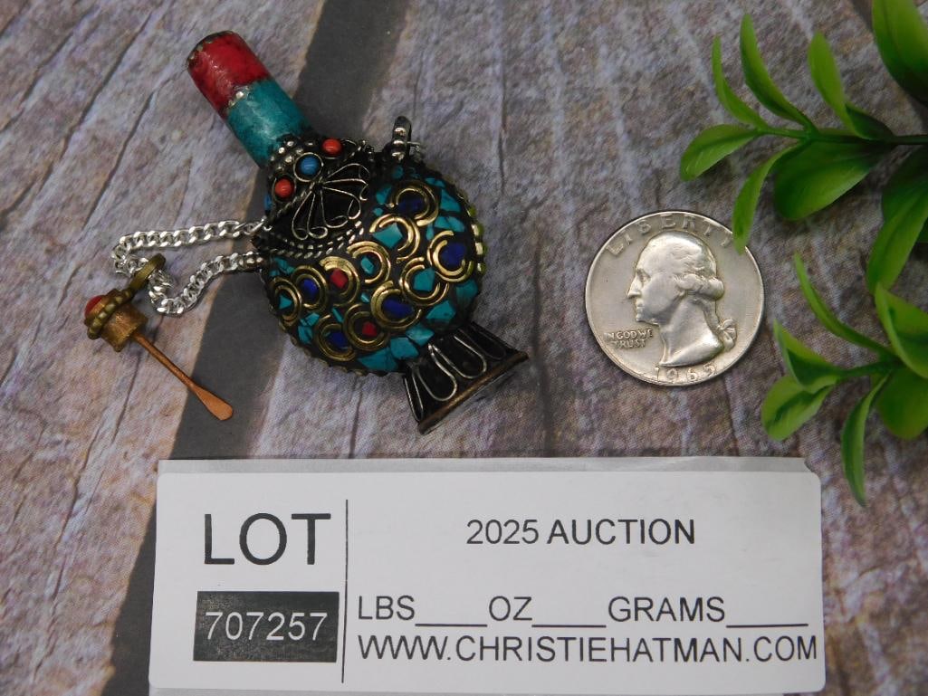 Metallic Ornamental Snuff Bottle - 3