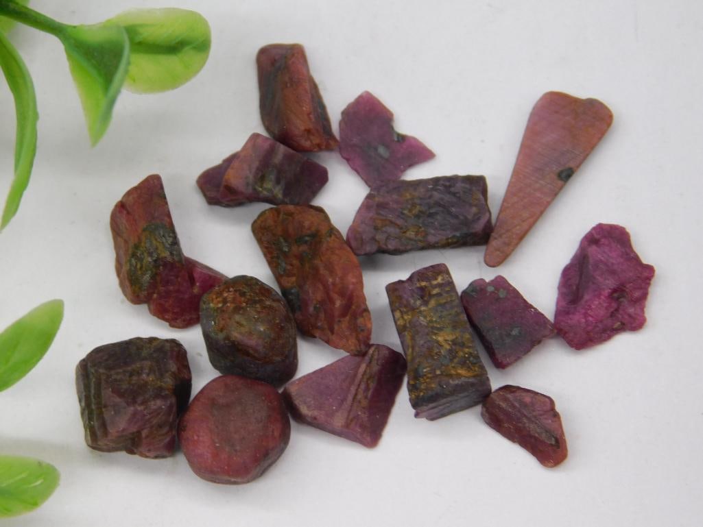 Raw Ruby Gemstone Collection 12 Grams: Raw Ruby Gemstone Collection 12 Grams