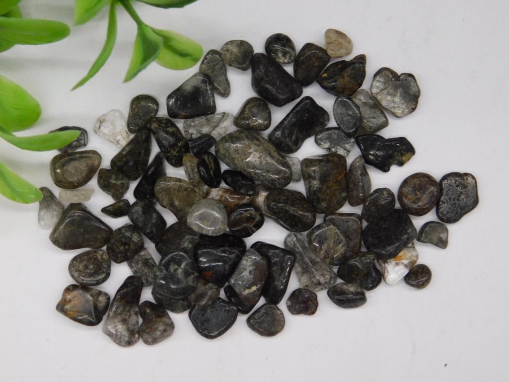 12 Grams of Black Quartz Polished Gemstones: 13 Grams of Black Quartz Polished Gemstones