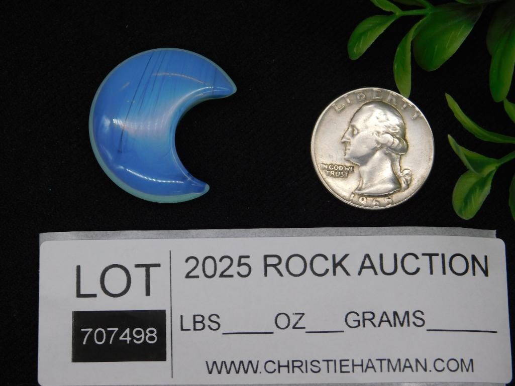 Opalite Crescent Moon Polished Stone Cabochon - 2