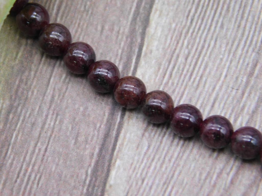 Beaded Garnets With Deep Red Stones - 2