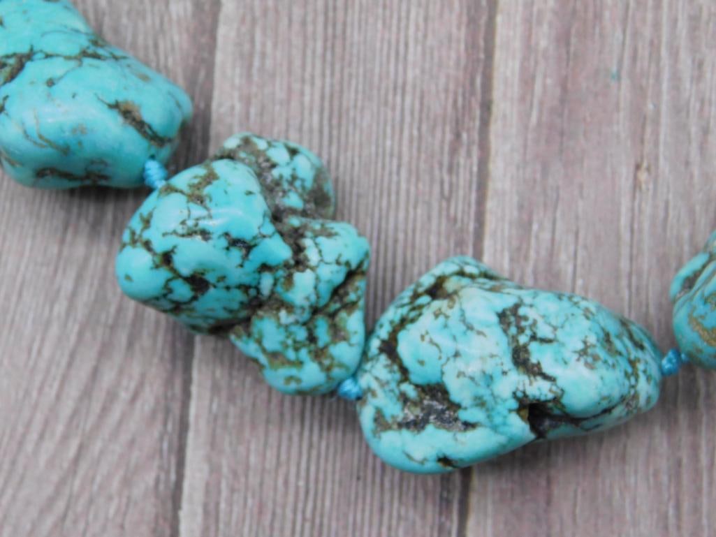 Chunky Turquoise Nugget Beads - 2