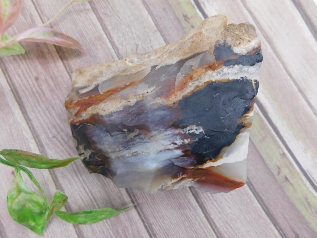 Rock Stone Lapidary?Specimen With Layered Pattern - 2