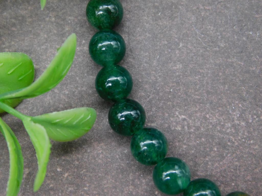 Green Beaded Elastic Bracelet - 2