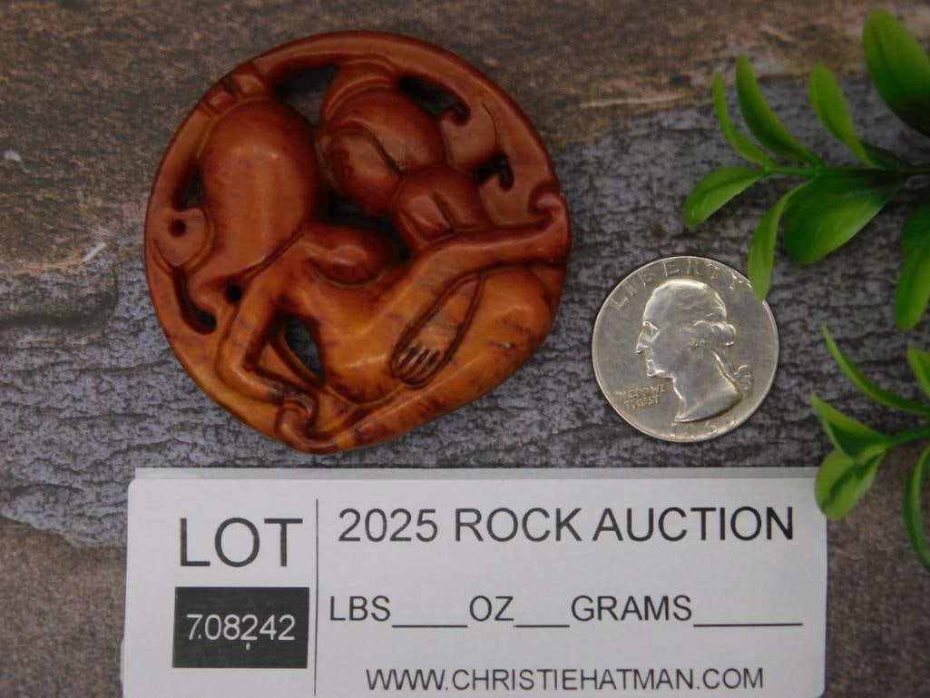 CARVED JADE ROCK STONE LAPIDARY SPECIMEN - 2