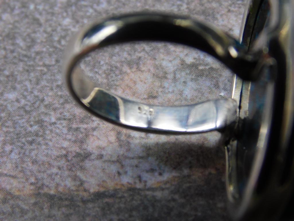 Sterling Silver CHRYSOCOLLA Ring SIZE 6 - 2