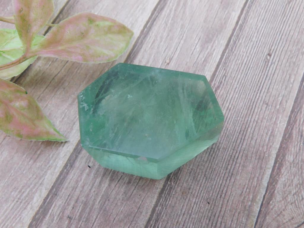 Green Hexagonal Fluorite Stone Lapidary Specimen - 2