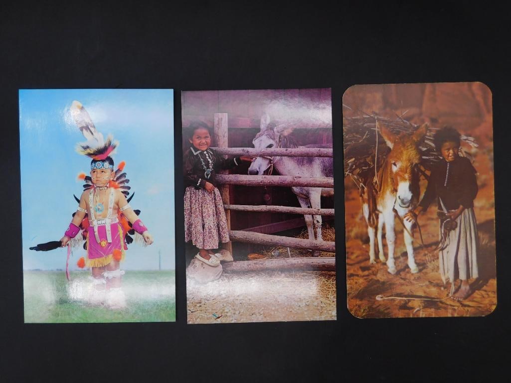 Set of Three Postcards with Cultural Imagery (1 of 2)