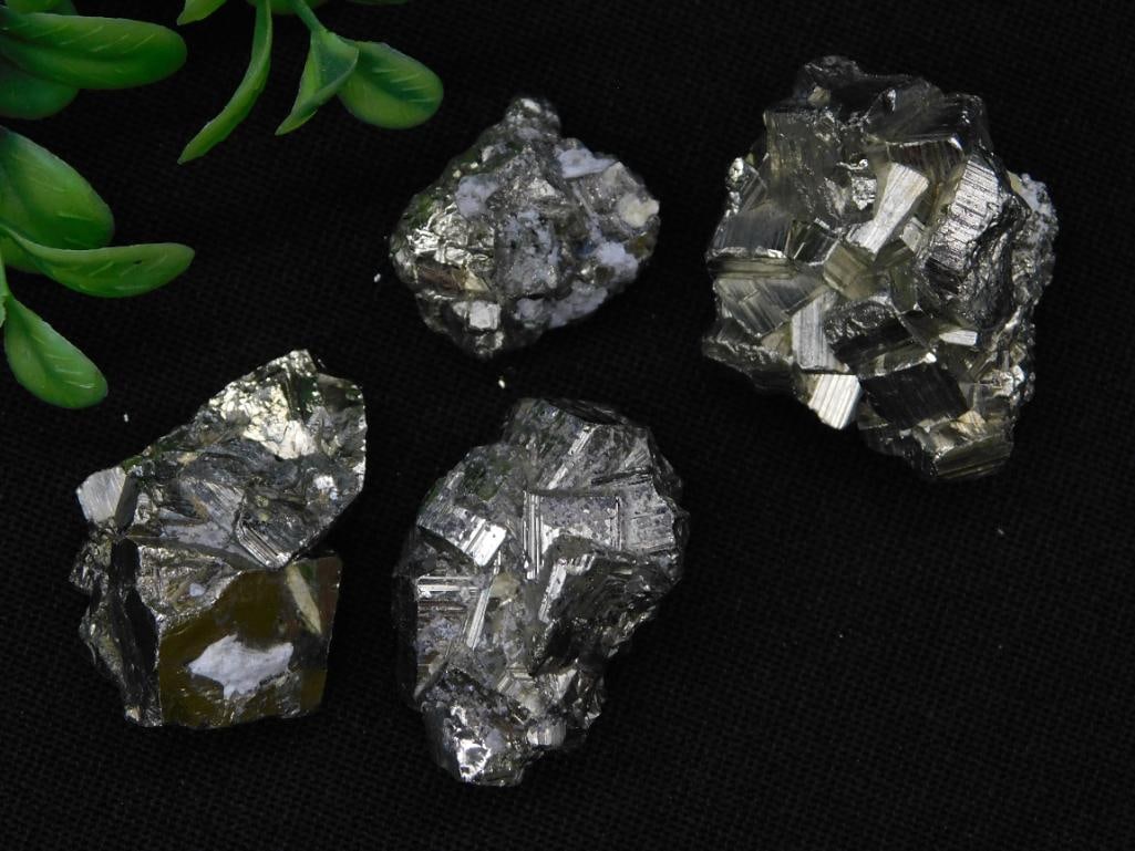 Pyrite Cluster Specimens ? 4 Pieces Rock Stone Lapidary Specimen (1 of 2)