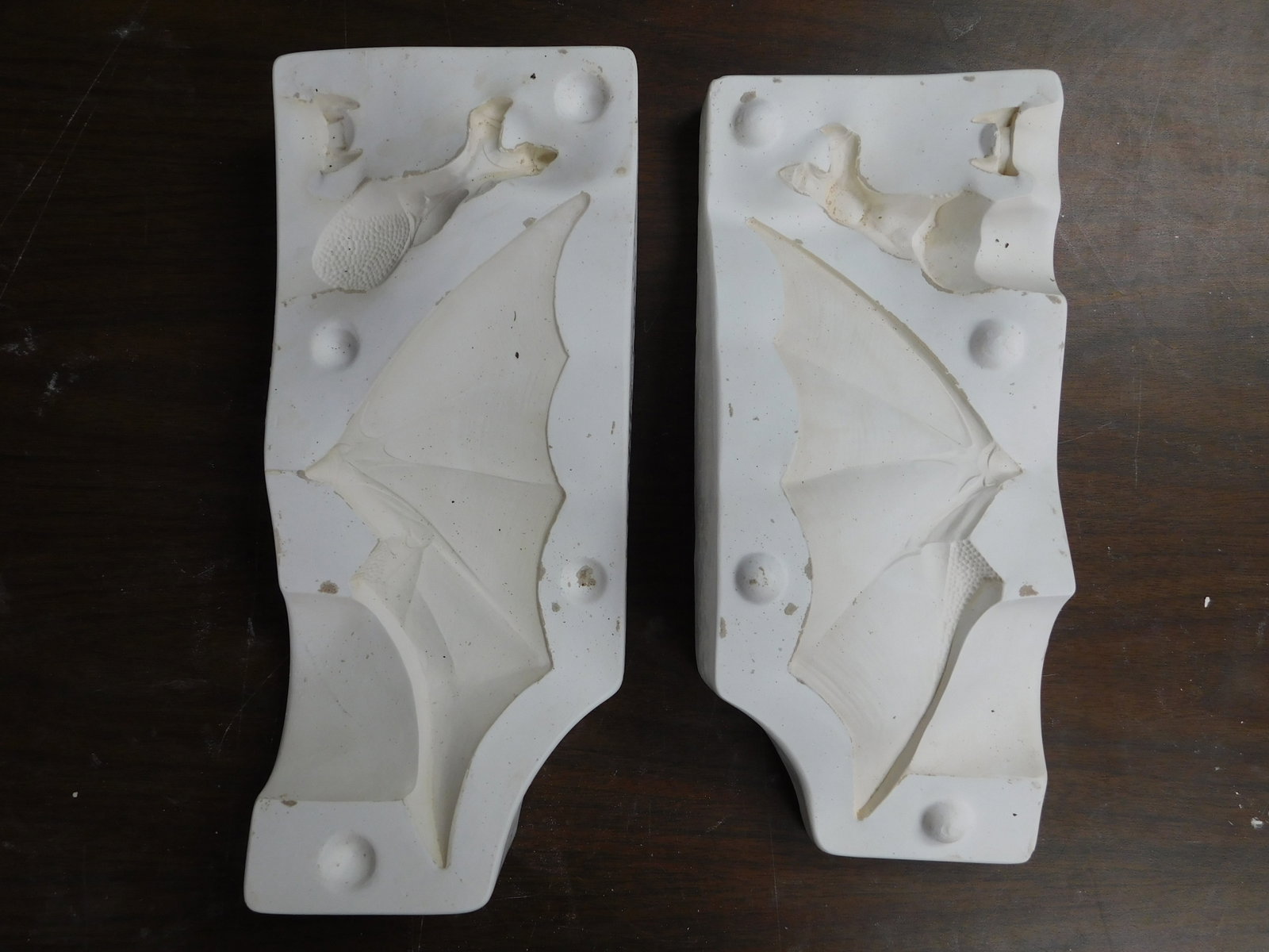 Antique — Doc Holliday Grand Dragon 1686B Two-Piece Plaster Ceramic Casting Mold Set (1 of 4)